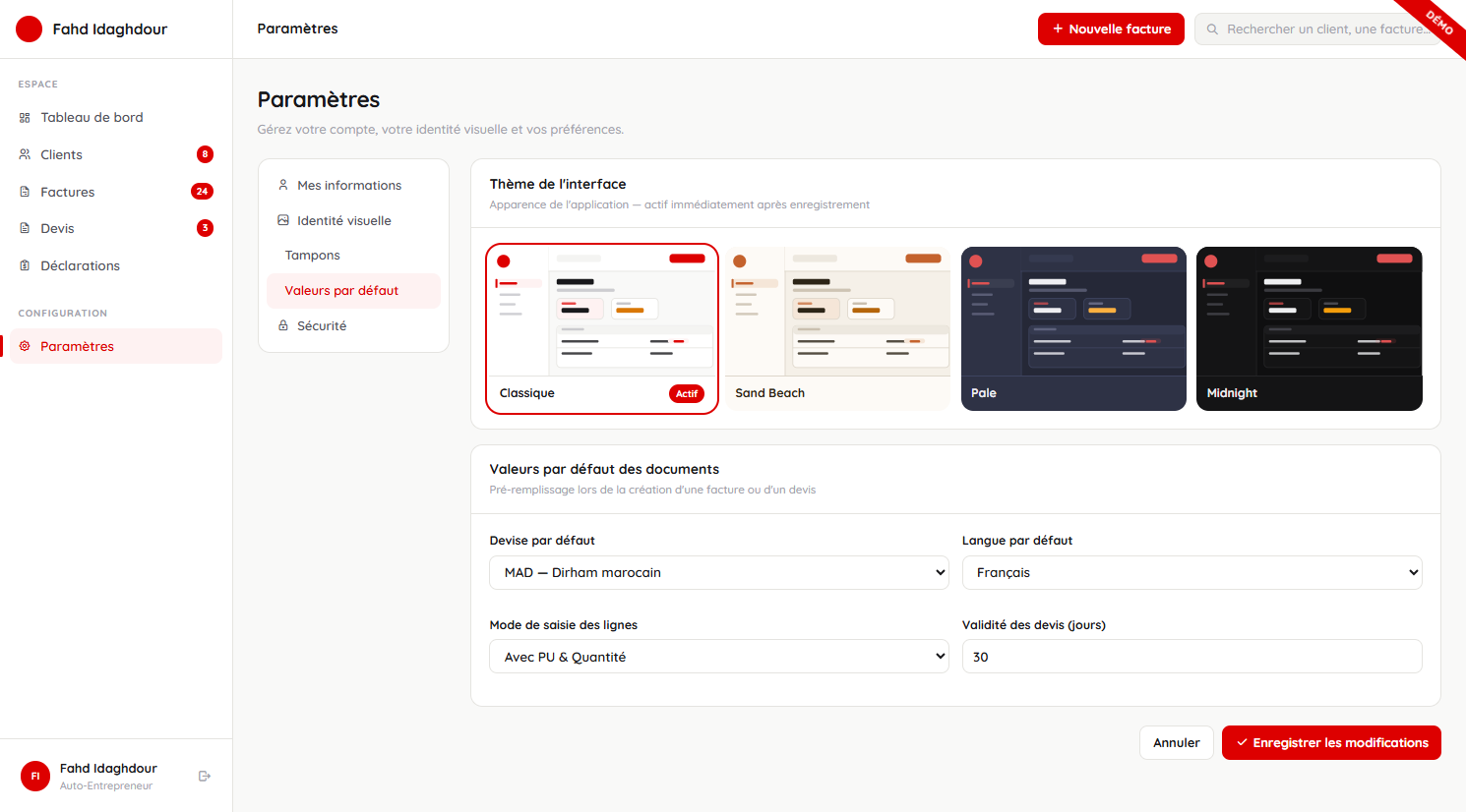 InvoiceDesk — Settings